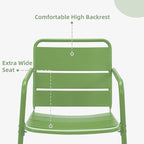 MELLCOM Patio Chairs Set of 2, Small Patio Furniture Set - Image 7