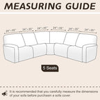 Arfntevss Sectional Recliner Couch Covers Velvet Corner Sectional Sofa Cover - Image 2