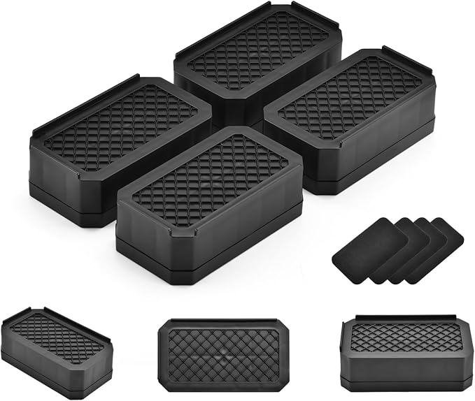 EclatBain Rectangle Bed Risers Furniture Risers Heavy-Duty Rectangular by Unknown