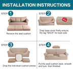 Turquoize 4 Piece Sofa Slipcover Sofa Covers - Image 6