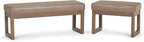 SIMPLIHOME Milltown Small Ottoman Bench - Image 11