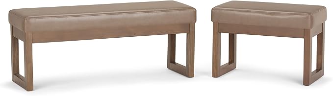 SIMPLIHOME Milltown Small Ottoman Bench - Image 11