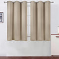 Khaki Blackout Curtains 42 x 54 Inch Length Set of 2 Panels Grommet Bedroom by Lemomo