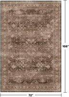 Taupe Brown Living Room Rug 6x9 - Image 2