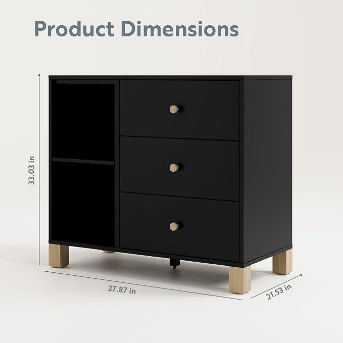 Storkcraft California 3 Drawer Combo Dresser – GREENGUARD Gold Certified - Image 3