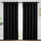 Yakamok Room Darkening Curtains 62x96 inch Length Black-Living Room | 2 panels by Yakamok