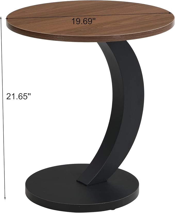 Modern Oval Coffee Table Set of 2, Wood Nesting Coffee Tables - Image 9