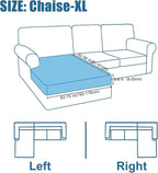 Smiry Waterproof Couch Cushion Covers, Stretch Jacquard Sectional Couch Covers - Image 6