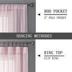 Tollpiz Sheer Tier Curtains Kitchen Linen Textured Half Curtain Sheers Light - Image 5