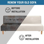 H.VERSAILTEX Real Futon Cover Armless Sofa Covers Sofa Bed Covers Stretch Futon - Image 4