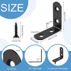 16 Pcs L Bracket Stainless Steel Corner Brace Sets, 90 Degree Right Angle - Image 2