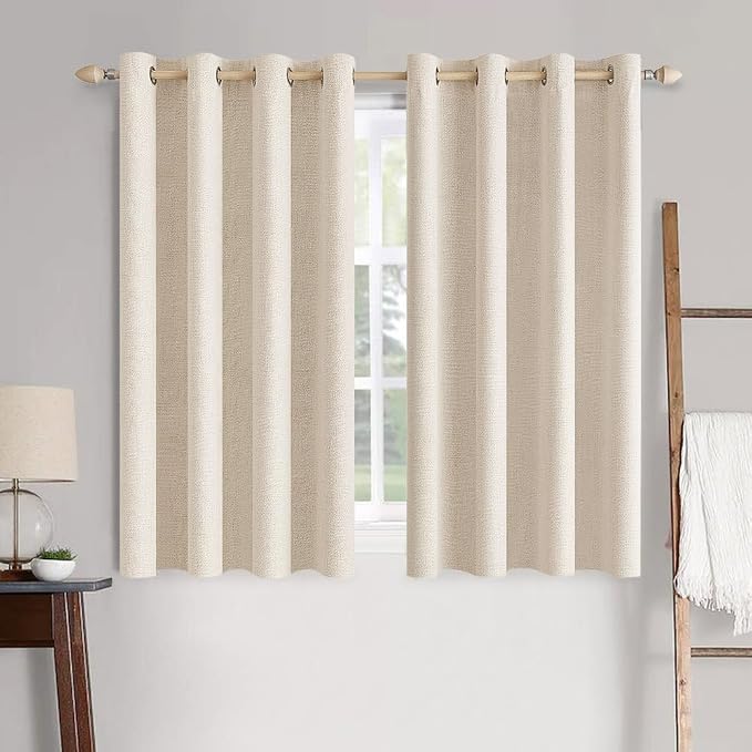 MIULEE 100% Blackout Linen Curtains by MIULEE