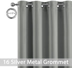 Yakamok Dove Grey Room Darkening Curtains 84 inch Sliding Door Drapes | 1 - Image 2