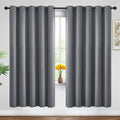 Yakamok Grey Room Darkening Curtains 62x72 inch Gray Grommet-Living Room | 2 by Yakamok