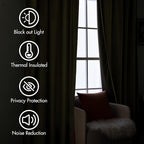 MIULEE Velvet Curtains 52x96 inches 2 Panels Burnt Orange Blackout Curtains | - Image 5