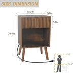 Fultyle Mid Century Modern Nightstand - Image 4