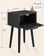 YMYNY Fluted Nightstand Set of 2, Small End Table, Modern Coffee Table - Image 3