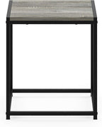 FURINNO Camnus Modern Living End Table, French Oak Grey, 15.75 in x 15.75 in x - Image 6