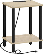TUTOTAK End Table with Charging Station, Small Side Table with Outlets - Image 8