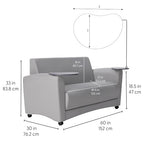 FDP Pro Series Upholstered Common Area Sofa - Image 2