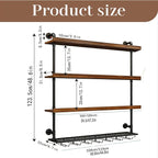 47.2in Wall Mounted Wine Rack - Image 2