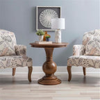 Pemberly Row Round Wood Accent Table, 26.5" High, Rustic Natural Finish - Image 2