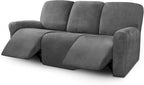ULTICOR Velvet 8-Pieces Recliner Sofa Covers Stretch Reclining Couch Covers by ULTICOR
