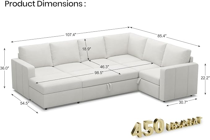 Belffin Modular Sectional Sleeper Sofa - Image 2