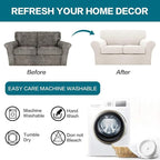 Turquoize 3 Piece Sofa Covers For 2 Cushion Couch Sofa Slipcover Soft Couch - Image 8