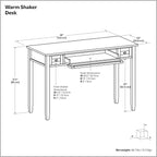 SIMPLIHOME Warm Shaker Desk - Image 2
