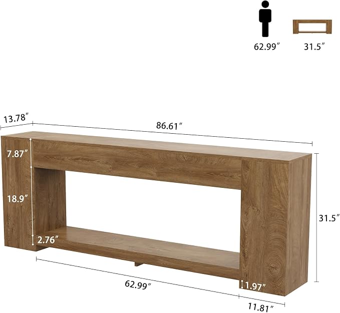 Epecoya 86-Inch Extra Long Console Table - Image 2
