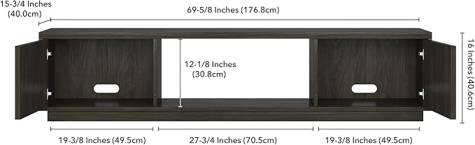 Henn&Hart Fluted TV Stand for TVs up to 78" - Image 2
