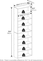 Furinno Basic Book Shelf, 8-Tier Bookcase - Image 3