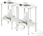 Apicizon 2 Tier End Table Set of 2, Small Side Table by APICIZON