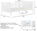 Costzon Toddler Bed Frame, 2 in 1 Convertible Wood Kids Bed w/Double Side - Image 5