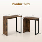 Giantex Nesting Coffee Table Set of 2, Rectangular Stackable Side Tables - Image 2