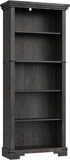 5-Tier Farmhouse Bookshelf, 61.1 inch Tall Bookcase - Image 8