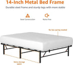 Amazon Basics Bed Frame with Ample Underbed Storage, Foldable Metal Platform - Image 5