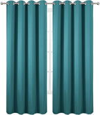 Blackout Curtains 52 x 90 Inch Long Sea Teal Curtains Set of 2 Panels Room - Image 2