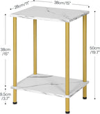 HOOBRO End Tables Set of 2, Small Side Table, Nightstand - Image 3