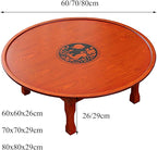 Folding Round Table, Korean Printing Dining Table/Coffee Table/Study Table/Low - Image 3
