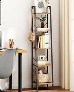 Hzuaneri Ladder Shelf, Bookshelf Bookcase, Freestanding Corner Storage Shelve - Image 6