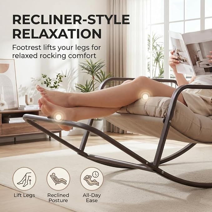 RADIATA 2pcs Rocking Lounge Chair, Indoor Outdoor Reclining Lounger - Image 9
