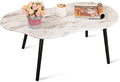 Small Coffee Table Cloud Shape Coffee Tables Unique White Wood Grain Tabletop by FEUFOAM