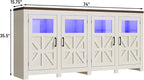 74" Large LED Farmhouse TV Stand - Image 2