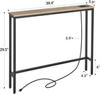 ELYKEN 5.9" Narrow Console Sofa Table - Image 3