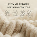 78" 4-in-1 Convertible Sofa Bed, Boneless Corduroy Sleeper Couch - Image 6