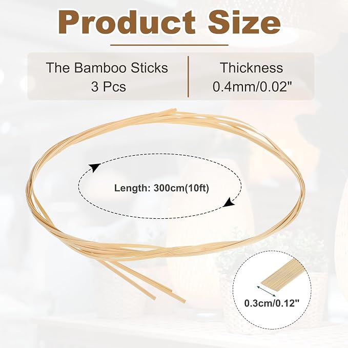 MECCANIXITY 3 Rolls Bamboo Strips - Image 2