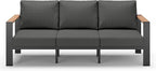 Aluminum Outdoor Patio Furniture 3 Seats, All-Weather Outdoor Patio Sofa by ComfCove