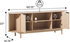 Walker Edison Modern Curved Reeded TV Stand - Image 2